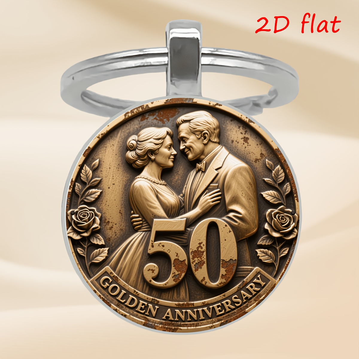 TEMU 1pc Commemorative Time Gem Keychain, Symbolizing A Keychain, Suitable As A Gift For