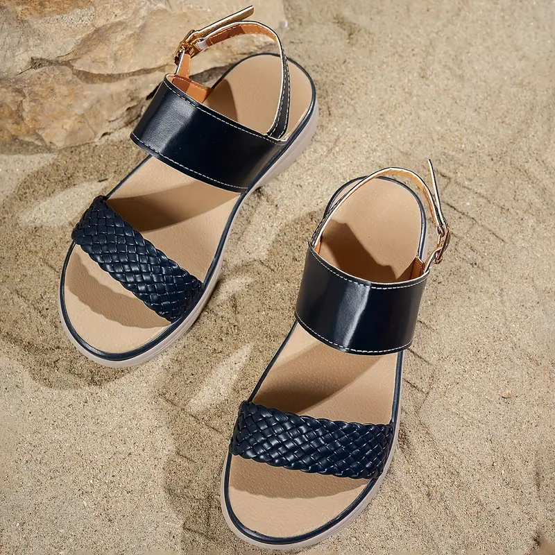 womens casual flat sandals elegant summer with adjustable straps open toe design synthetic cover pu sole for casual summer footwear strappy sandals able footwear Product details 3