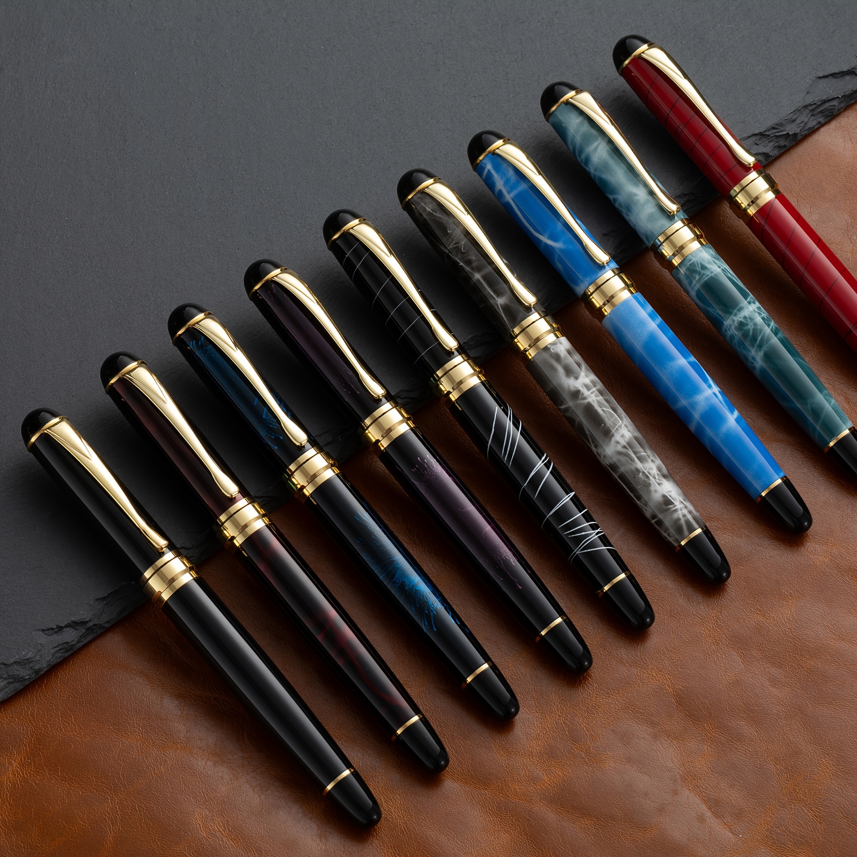 

1pc Fountain Pen High-grade Business Gift Calligraphy Pen With 0.5mm Two-color Nib Without Ink