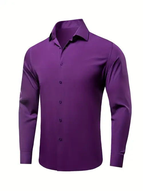deep purple mens shirt long sleeve business formal casual - Temu deep purple mens shirt long sleeve business formal casual - Temu