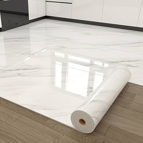 1 roll thick 2 2mm marble floor and wall sticker peel and stick removable self vinyl tile waterproof easy clean luxury marble design in black white golden gray white beige gray suitable for bathroom room bedroom