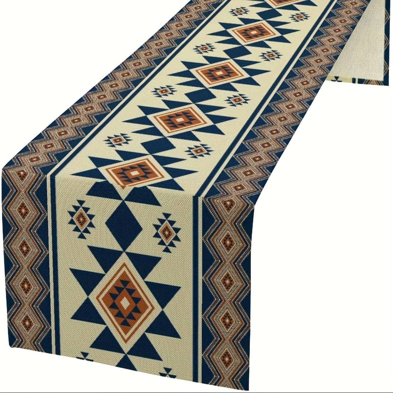 

1pc Aztec Table Runner, Colorful Southwest Navajo Indian Ethnic Geometric Stripes Table Decor, Aztec Table Runner For Dining Room Kitchen