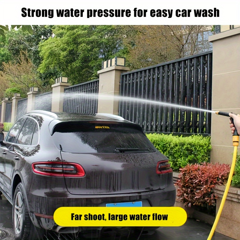 high pressure car wash hose set with telescopic spray gun durable abs resin no battery needed perfect for home garden cleaning details 0
