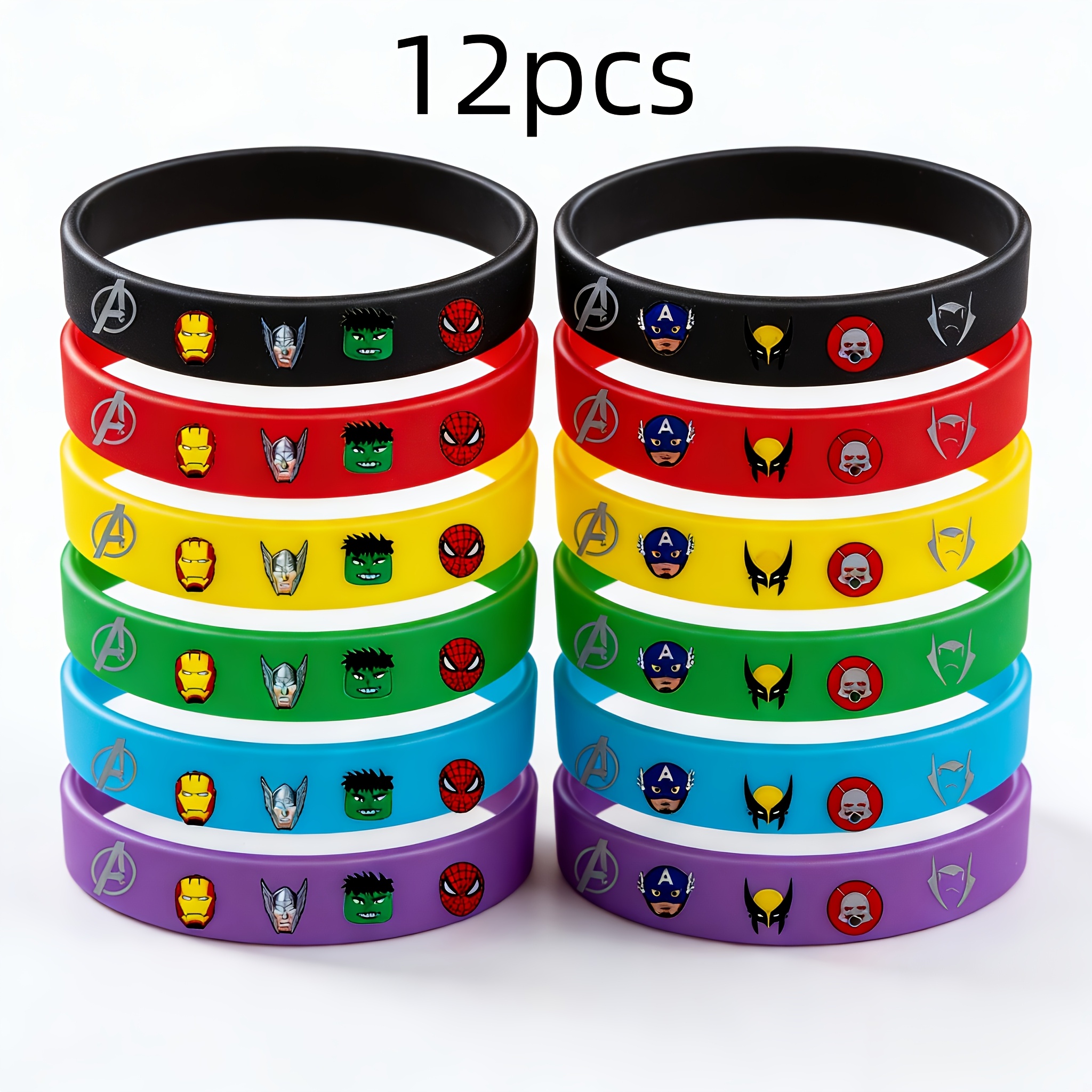 E-shop 12 Marvel Avengers Armband Schlüsselanhänger, Schlüsselanhänger, Mode Sport Schlüsselanhänger, Casual, Reise, Party Geschenke und