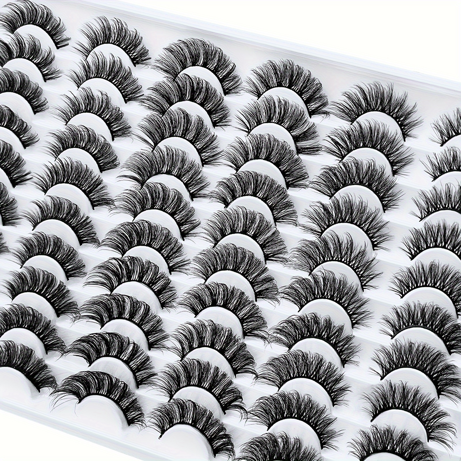 30 pairs of black false eyelashes styles thick curly eyelashes cat eye fluffy lashes for daily party makeup details 6