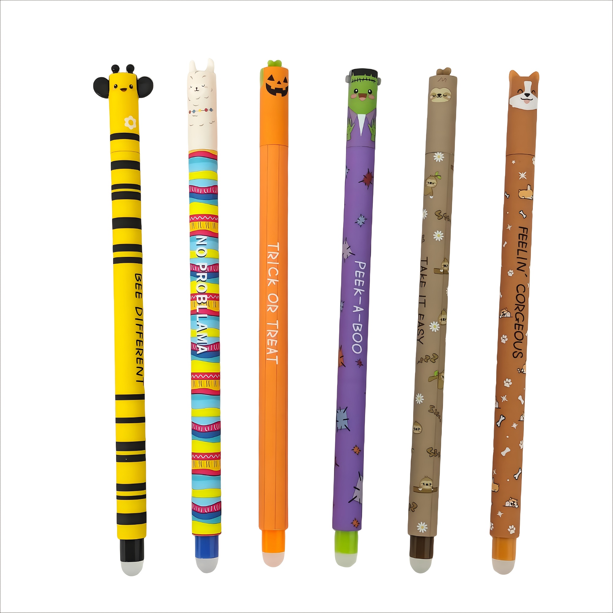 TEMU 6 Penne Gel Cancellabili, Set di Penne Morbide e Resistenti per Ufficio �� Regalo per Compleanni e Feste, Penne , Penne Colorate , Materiale