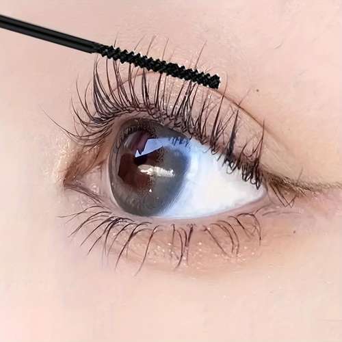 1pc black mascara with fine and small brush head slender curling thick lengthening create sunflower eyelashes waterproof and sweatproof no smudge eye cosmetics