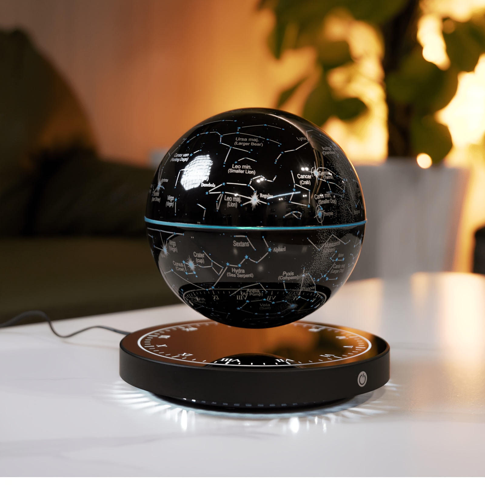 1pc floating light globe anti gravity black technology magnetic levitation night light constellation ball unique   globe table lamp creative led starlight ball gift for christmas details 9