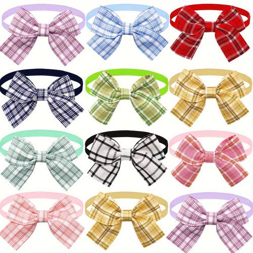 item picture 10pcs assorted ndom pet bow ties casual multi color bow ties for pet grooming accessories