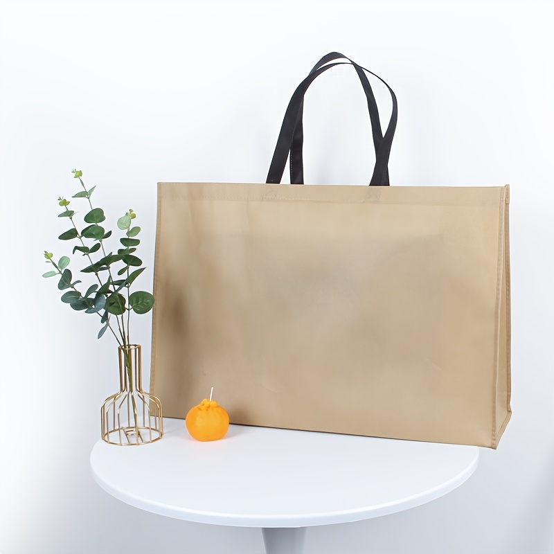 TEMU Grand Sac à Main Réutilisable en Non-Tissé - Idéal pour Cadeaux, Fêtes, Mariages & Usage - Tote Bag Spacieux avec Poignée Robuste, Parfait pour