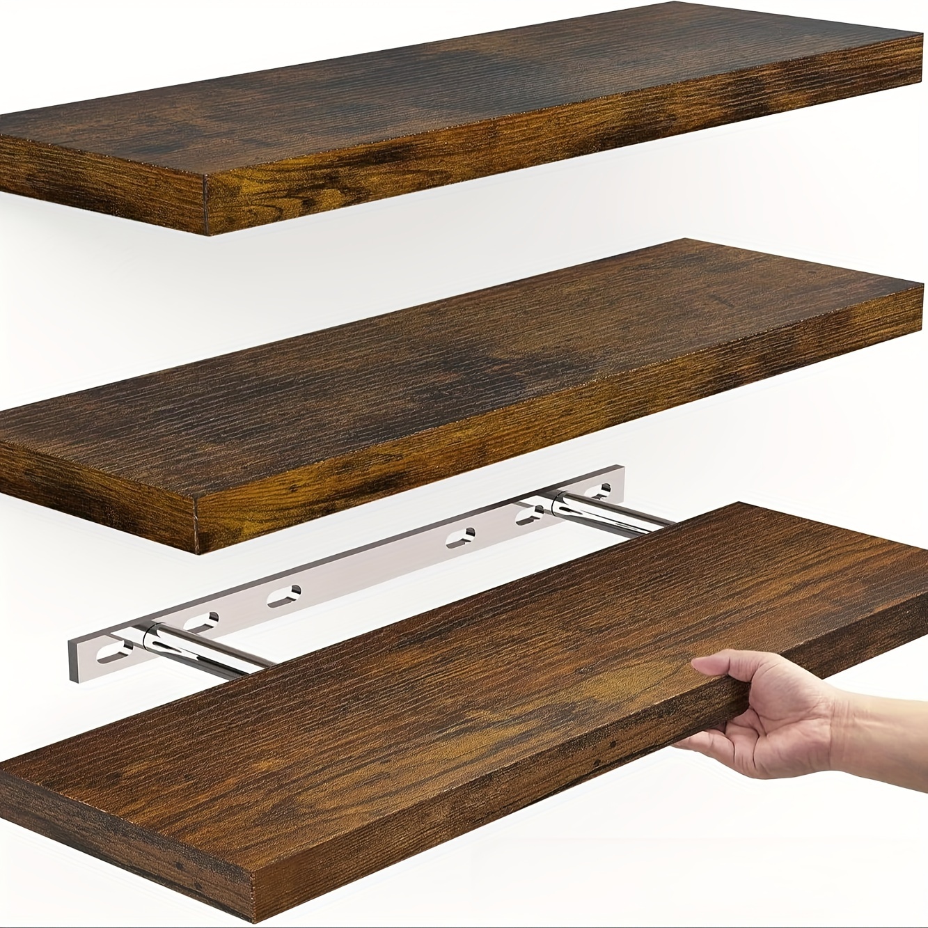 a wall mounted shelf a wall mounted bookshelf a horizontal wall mounted shelf behind the living room sofa a solid wood shelf for   floating shelves