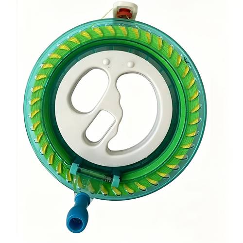1pc multifunctional hollow out crystal handheld spool free in multiple specifications and features a foldable self locking device to prevent reverse tangling of bundle kite flying