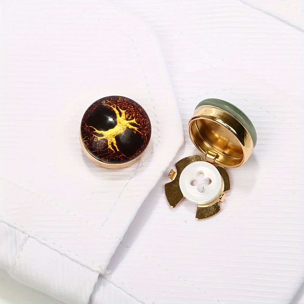 Couvre-boutons Pour Chemise, 2 Pièces, Boutons De Manchette, Clips En Métal Strass Pour Décoration, Manches, Robes à Boutons, Cadeau De Vacances