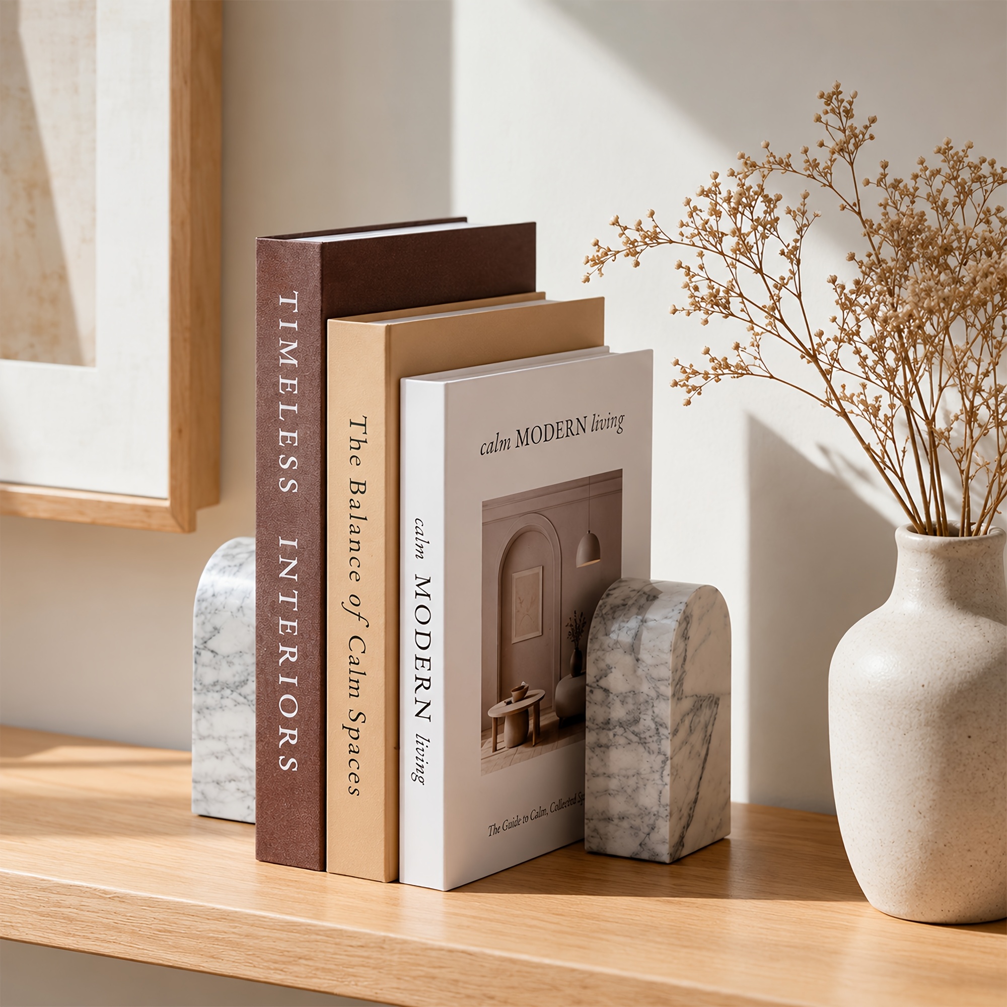 TEMU Lot de 3 livres décoratifs esthétiques, faux livres modernes empilables pour table basse, étagère, manteau de cheminée, beaux faux livres pour