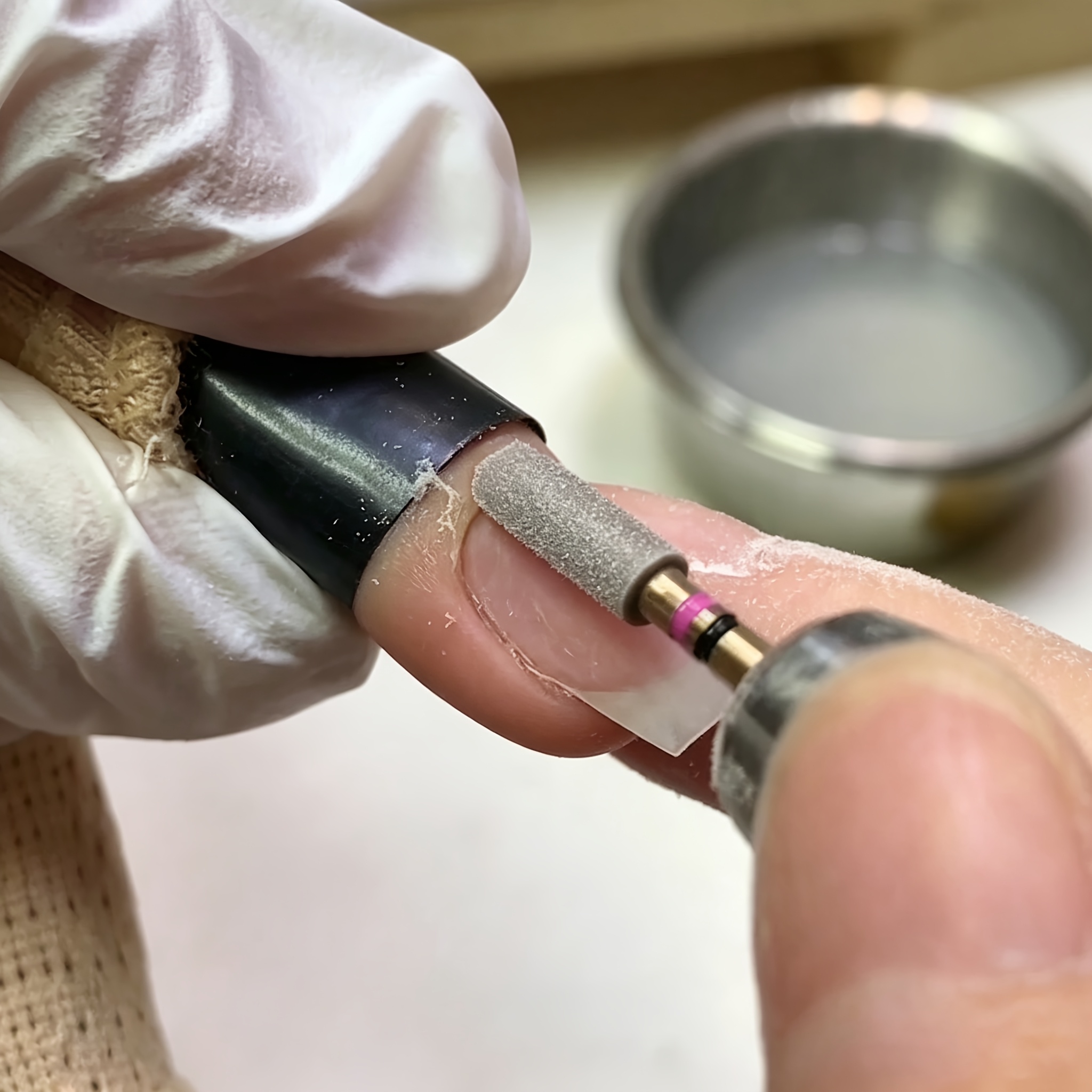Gold-Plated Silver Diamond Nail Buffing Head