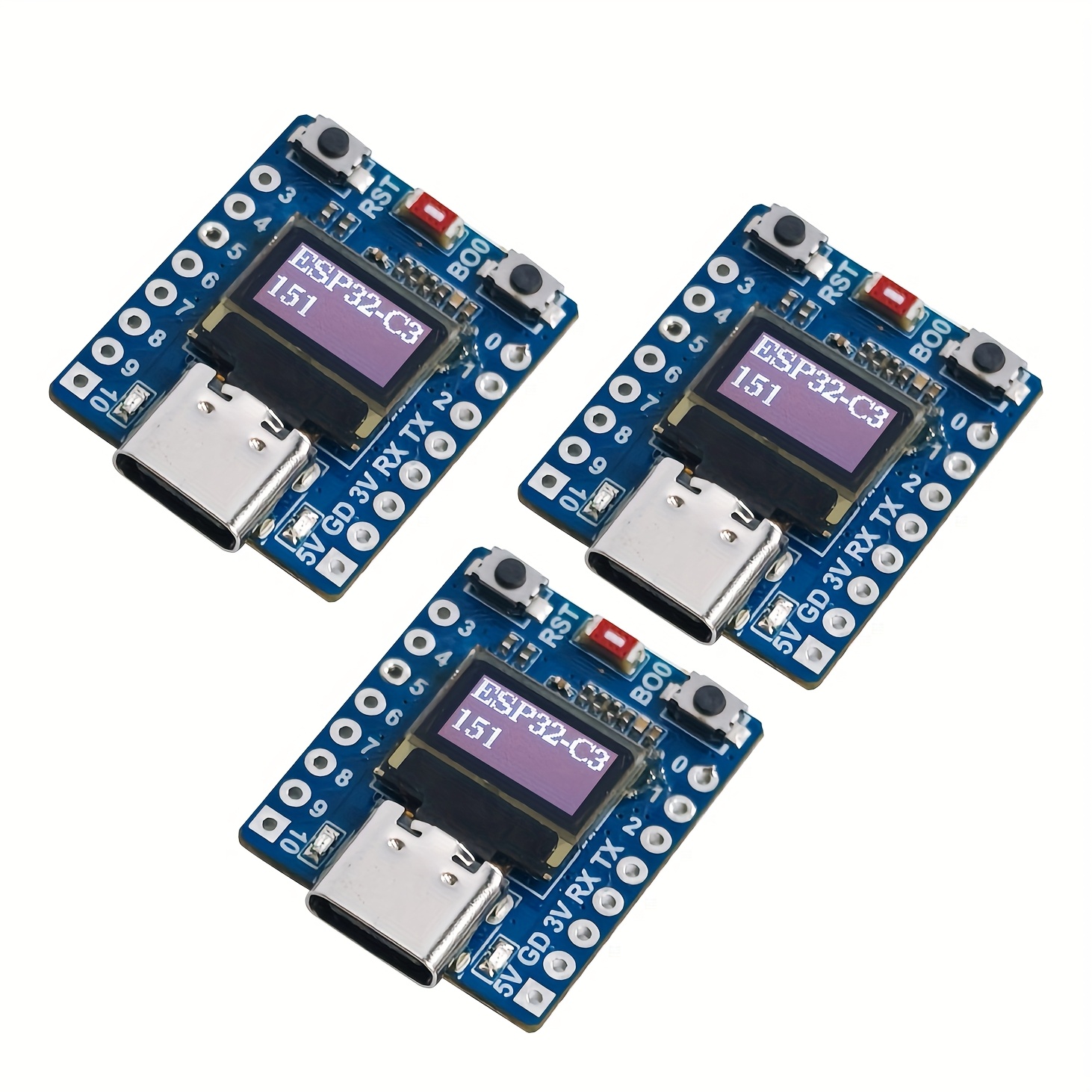 набір з 3 esp32   oled плат для розробки з антеною wifi bt esp32 c3 та 0,42-дюймовим oled модулем Опис товару 4