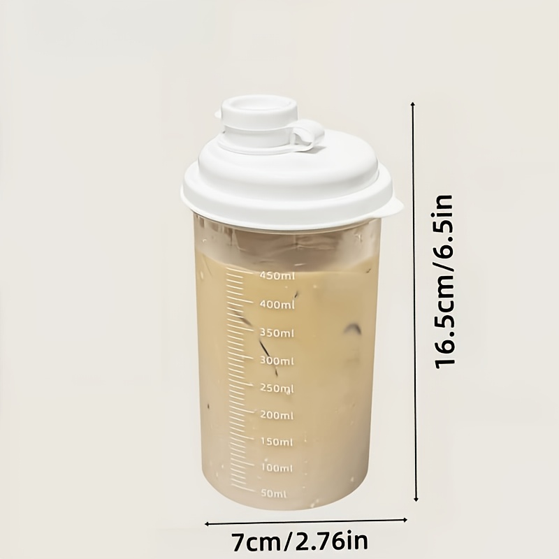 TEMU 1 Transparent Large-capacity Storage Cup, Heat-resistant And Temperature-resistant Portable Milk Tea Cup, Reusable, Made Of Food-grade Pp