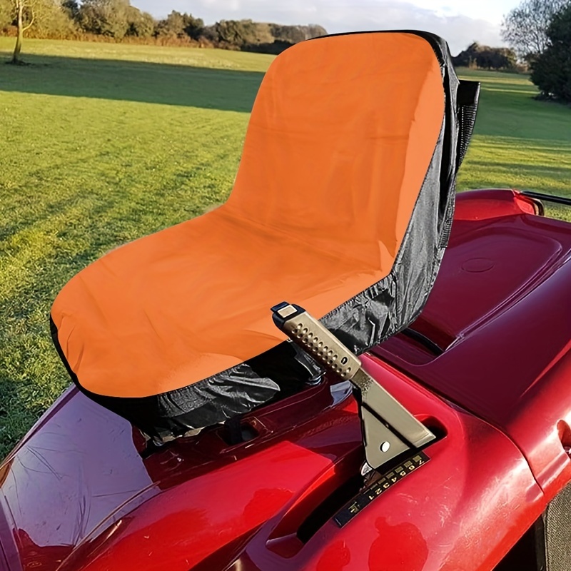 

Fit Orange Lawn Mower Seat Cover For John Deere, Craftsman, , - Durable Fabric Tractor Seat Protector