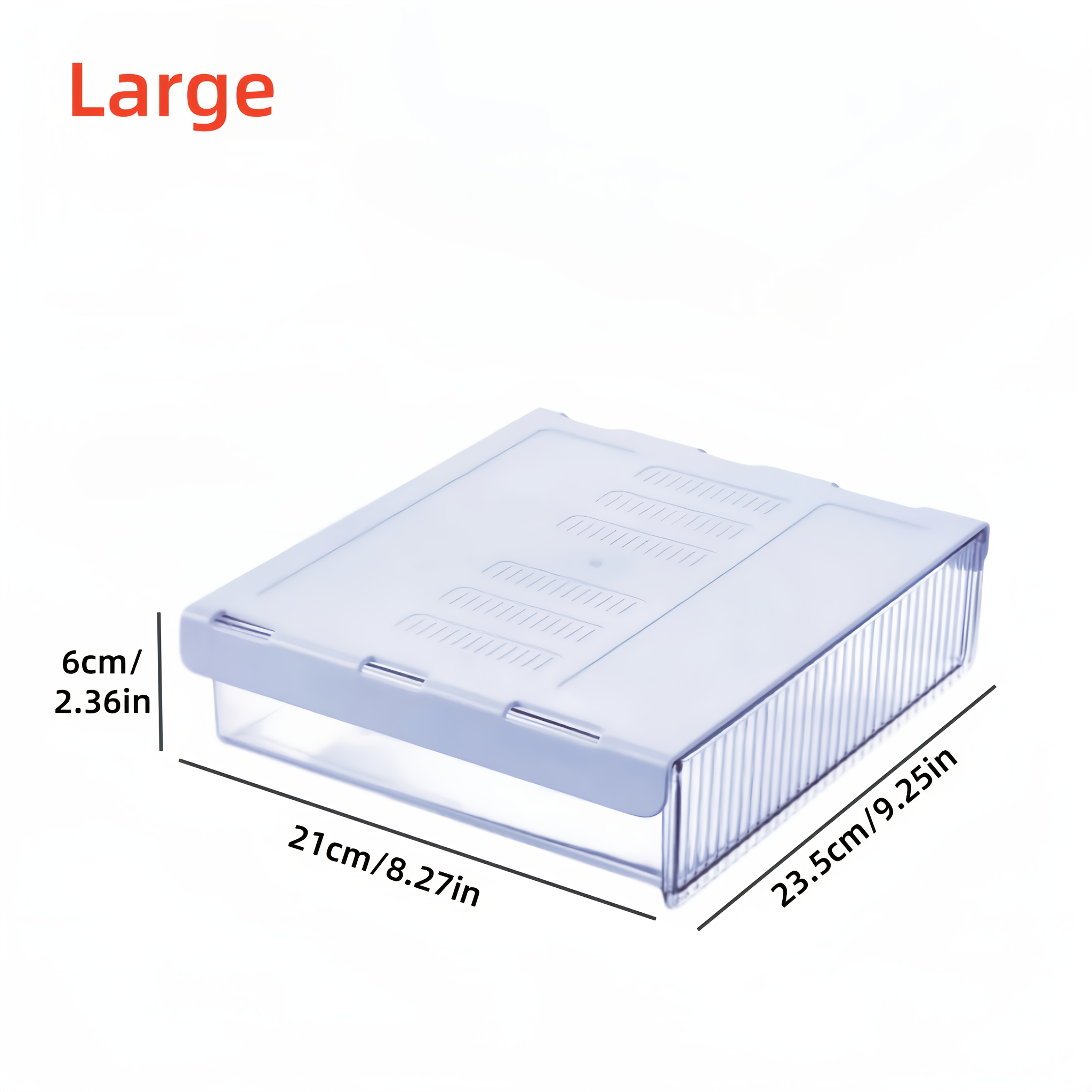 TEMU 1pc Transparent Acrylic Large Under Desk Drawer Organizer, Clear Drawer Storage Box, Cosmetics Storage, Suitable For Stationery Storage, Office