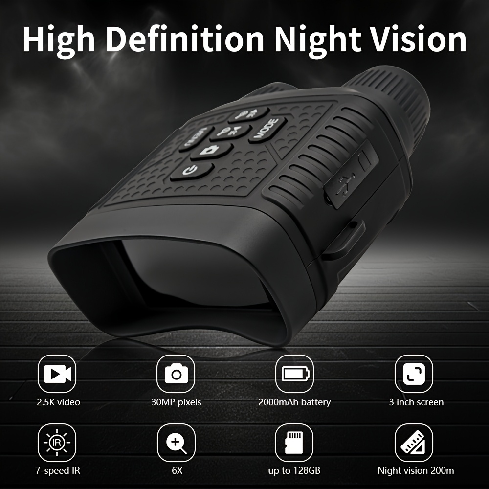 hd night vision device infrared night vision device night observation telescope with 2000mah battery photos videos 3 inch lcd large screen wide field of view suitable for outdoor observation sports exploration party recording perfect gift Product details 2