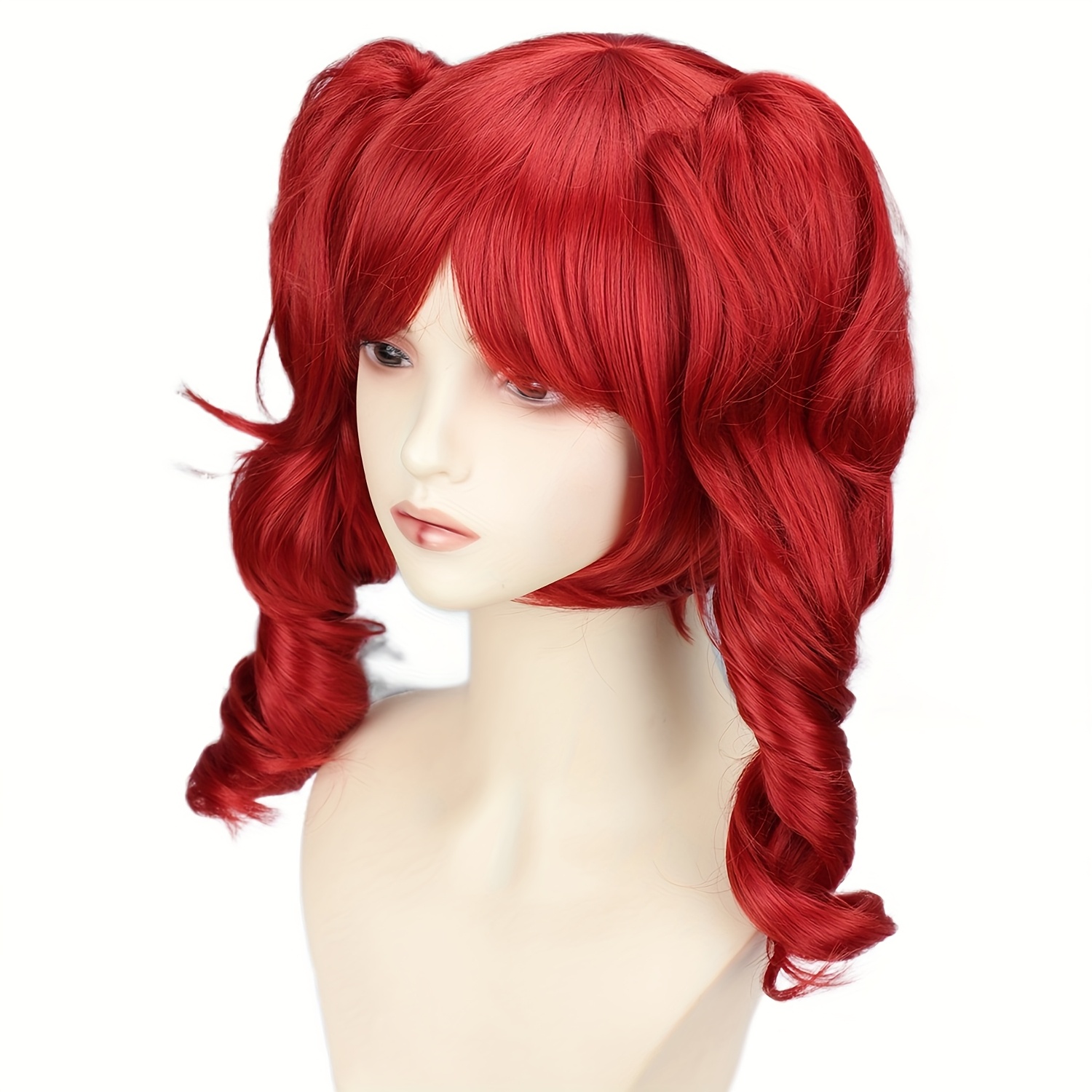womens heat resistant synthetic fiber curly red wig with blonde roots   style hair   costume for halloween circus cosplay comfortable   wavy   vibrant   versatile for themed parties casual attire ideal for   inspired looks suitable for all beige tones durable   anime cosplay perruque cosplay perruque halloween cosplay women halloween costume women Product details 9
