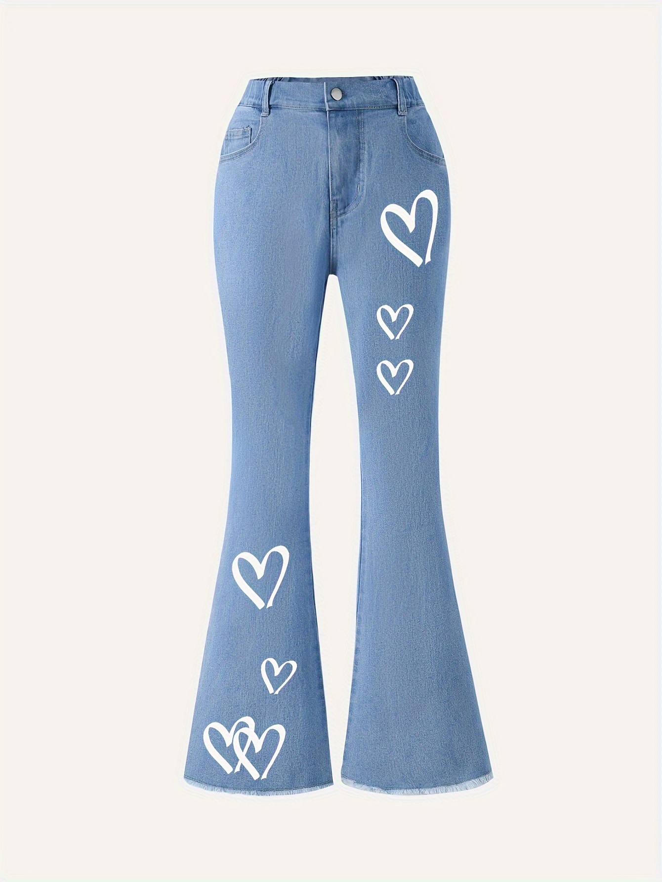 Girls Stylish Flare Leg Stretch Casual Denim Jeans Kids Teen - Temu