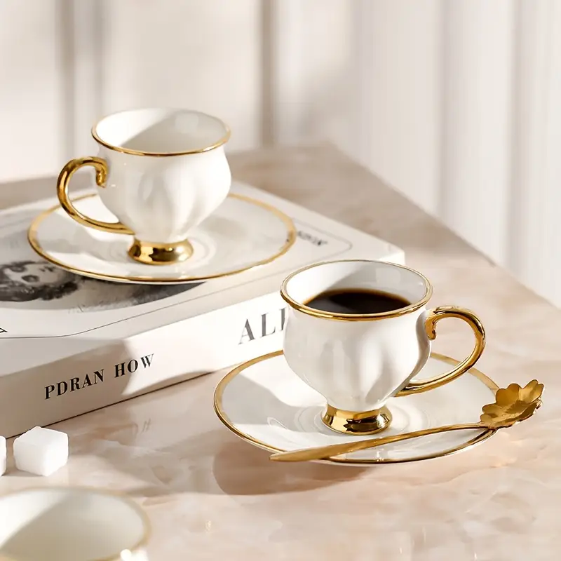 exquisites kaffeetassen untertassen set britischen stil
