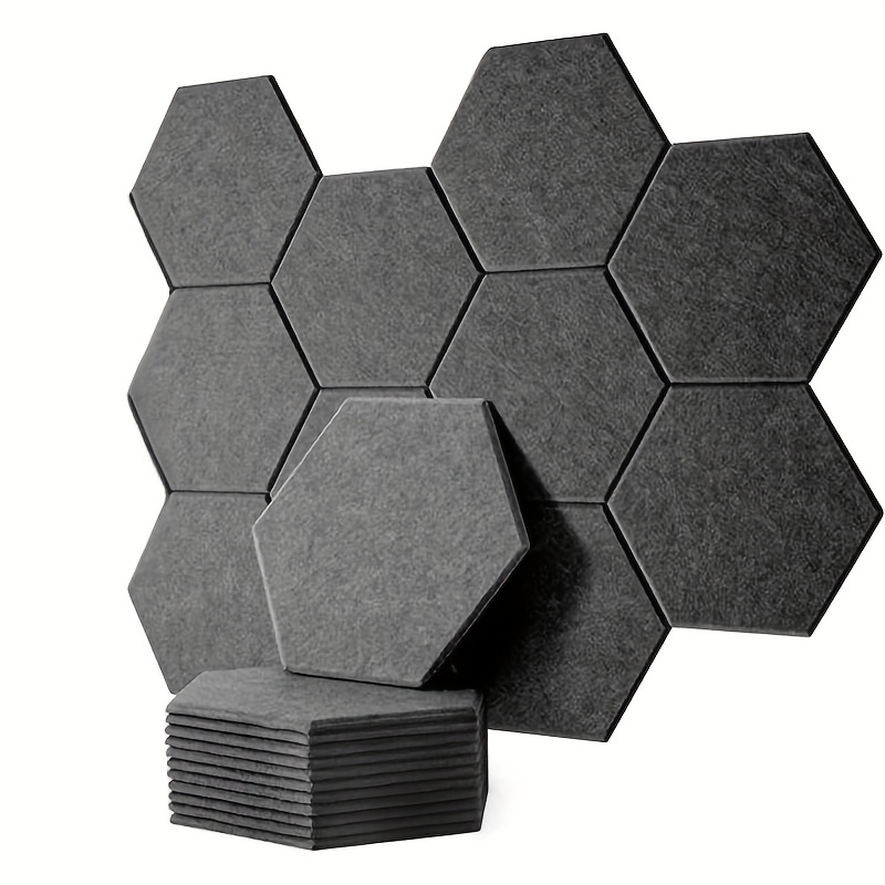 TEMU 10pcs Hexagon Felt Wall Stickers, No-drill Photo Message Boards For Meeting Rooms And Study Rooms, Self-adhesive Decorative Bulletin Board Wall