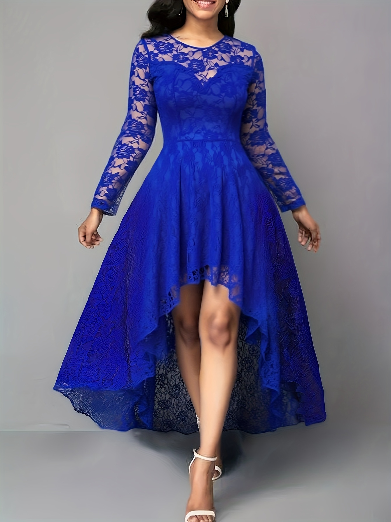 fall tea length dresses LaDivine CD870 Prom Off Shoulder Glitter Tea Length Dress – The Dress Outlet