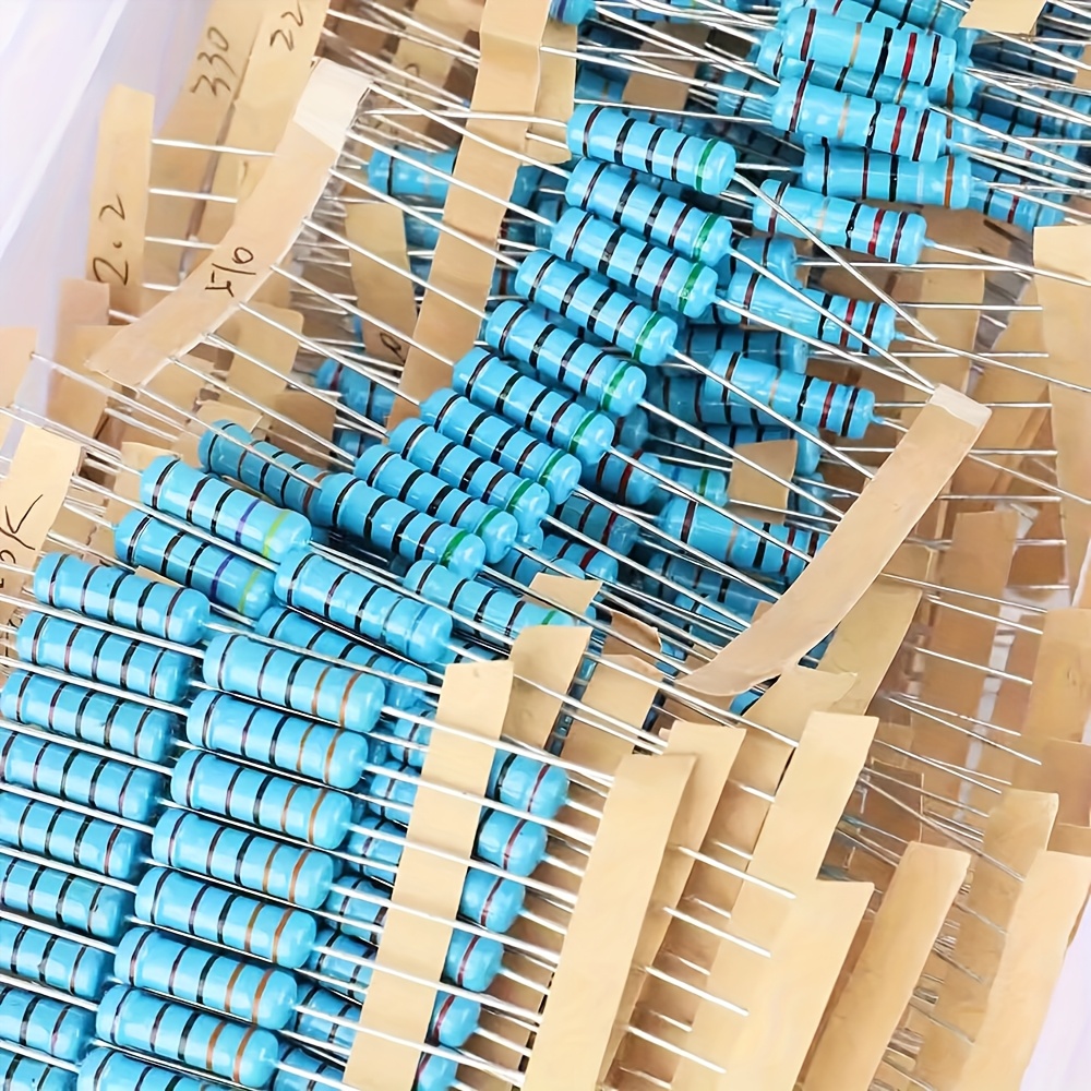 650pcs 130 types x5pcs each metal film resistor kit 1 precision 1r 2 2m range high power 2w suitable for electronic prototyping testing  s     battery not included