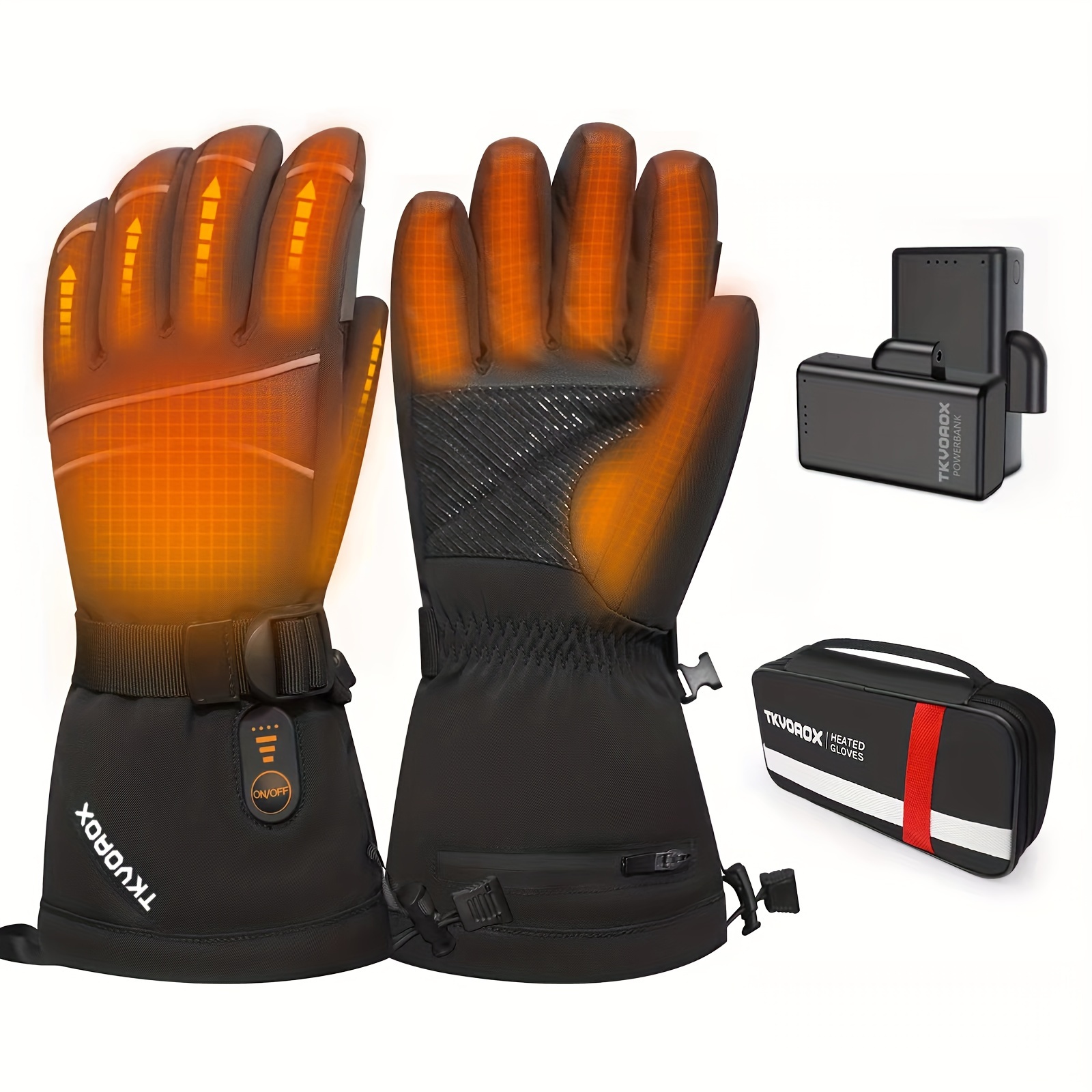 TEMU Rechargeable Heated Gloves For Men And Women, Perfect For Winter Activities Like Skiing, Hiking, And Riding, With Touchscreen