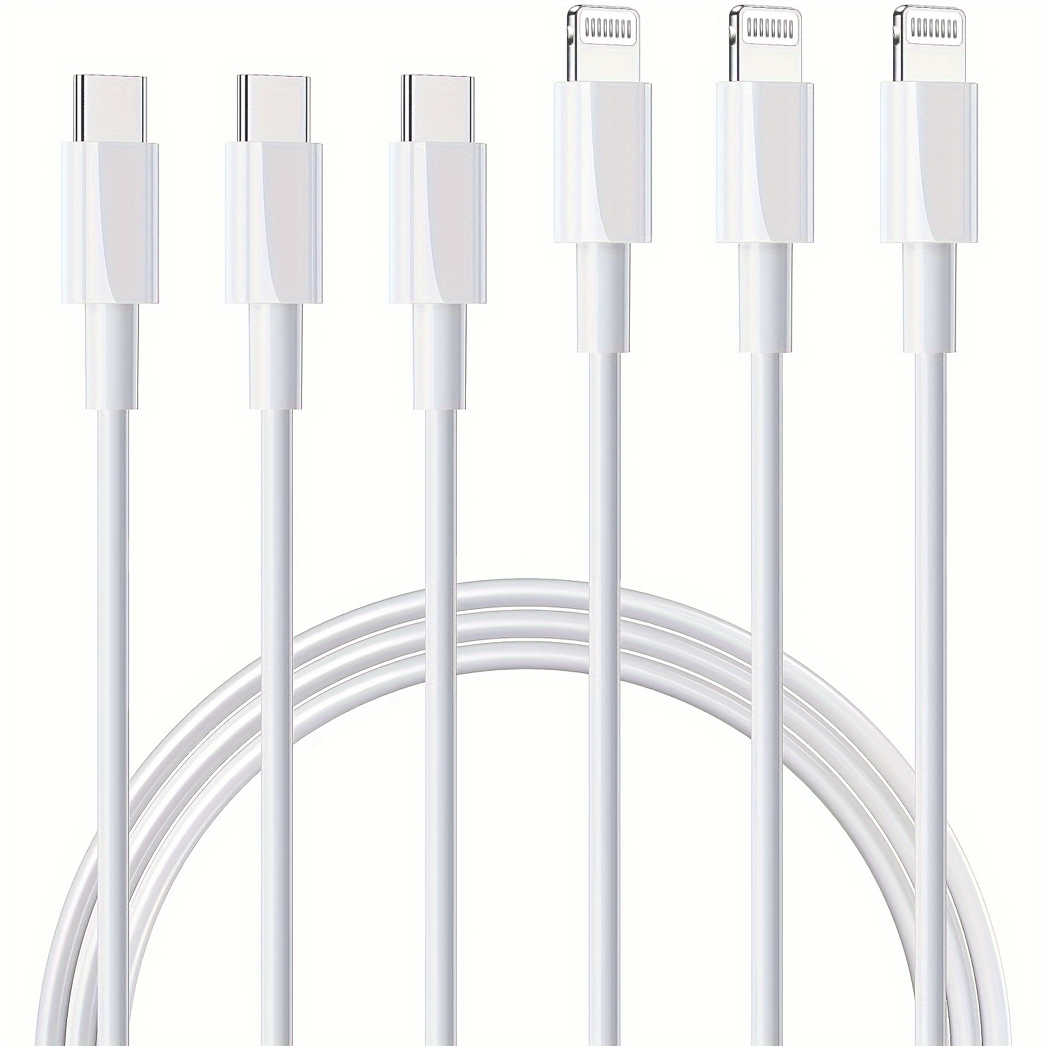 Cargador rápido para iPhone – Cable USB-C a Lightning de 6 pies con  certificación MFi PD3.0 de 20 W tipo C, bloque de carga rápida súper  rápida