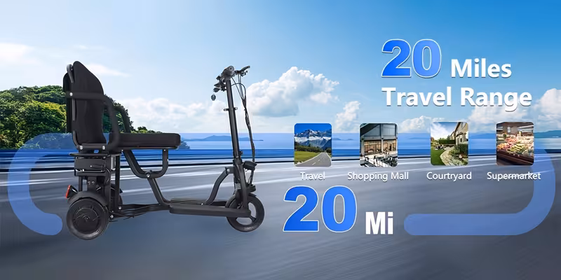 mobility scooters for seniors dual front wheels cruise control airline approved 20 miles electric scooter 3 gear speed ultra lightweight folding scooter Product details 5