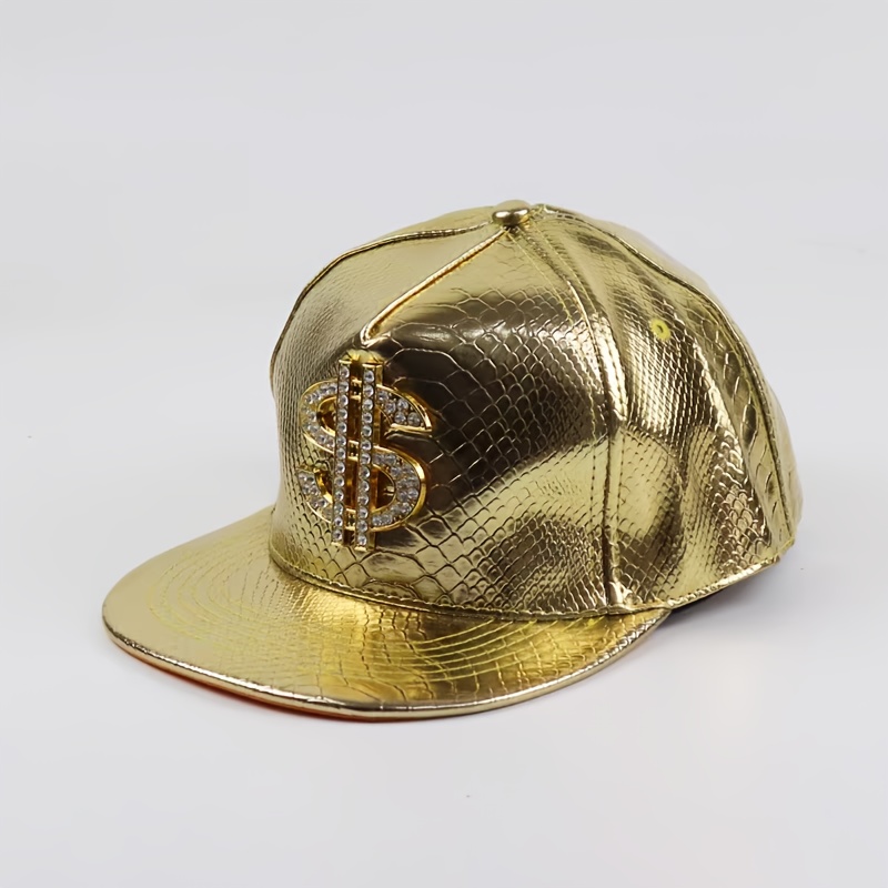 TEMU Gorra de béisbol de visera con un adorno de de dólar sobre una superficie con de . Gorra de hip-hop, gorra casual ajustable para deportes y