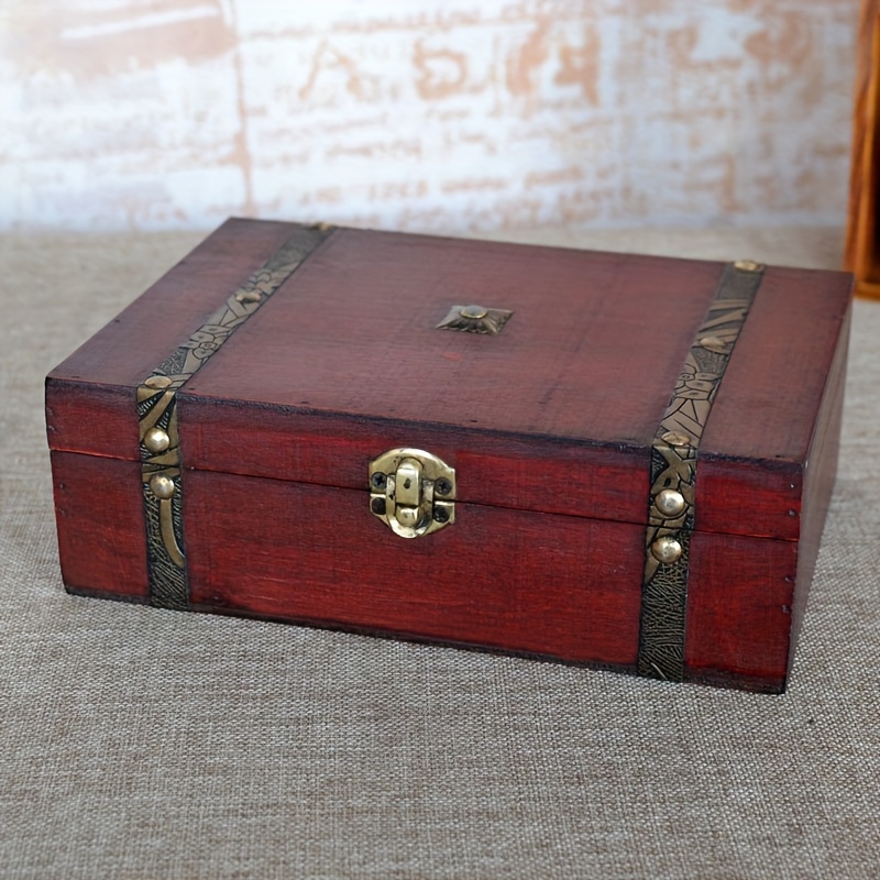 

Vintage-style Wooden Storage Box For Art, Collectibles & Jewelry - Ideal Keepsake Case, Perfect Gift For Birthdays, Halloween, Thanksgiving, Christmas