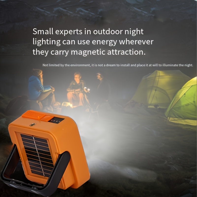 Solar Camping Lights Outdoor Portable Rechargeable Solar Flood Light LED Reflector Rechargeable Projector Floodlight Construction Lamp