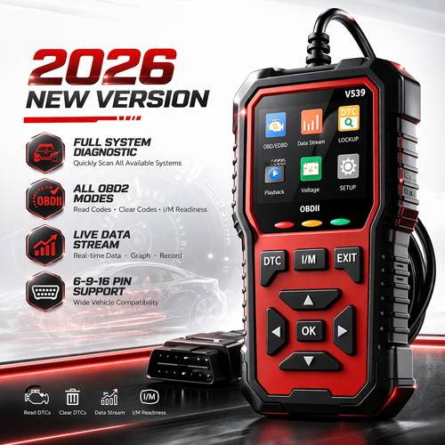 advanced reader scanner aotomotive diagnostic tool with faster chips supports 10 languages and most cars after 1996