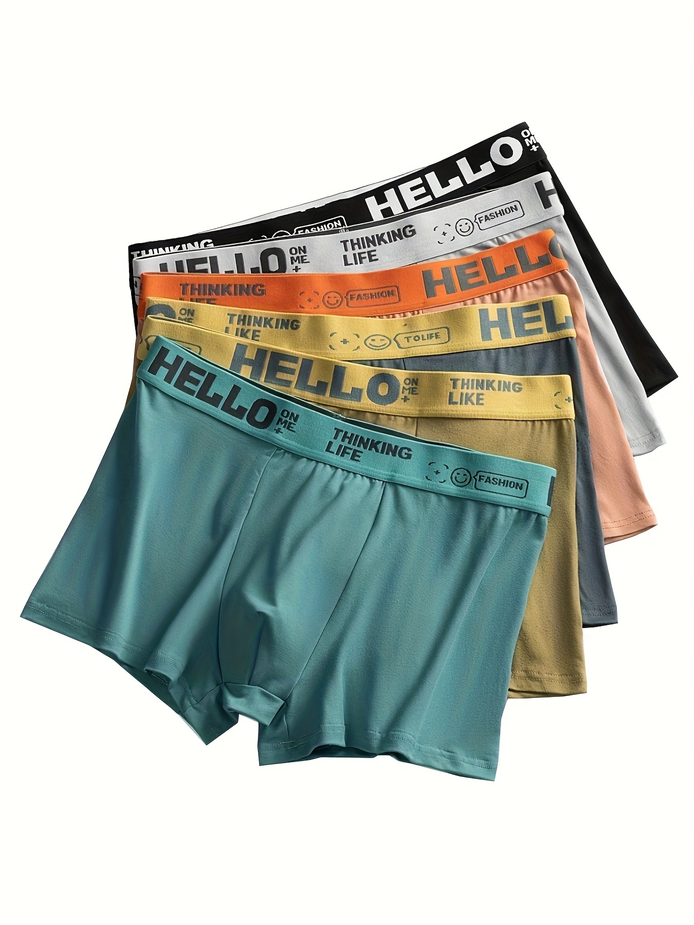 3 random colors 4pcs 5pcs 6pcs s underwear s breathable pure medium waist flat angle shorts youth sports s boxer shorts