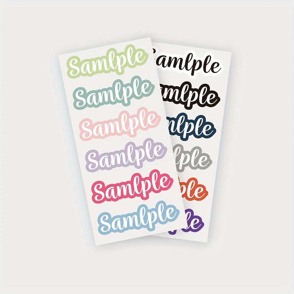 TEMU 12pcs Personalized Name Stickers - Customized Colorful Stickers, Suitable For Water Bottles, Laptops, Glass- Irregular Shapes, Suitable For