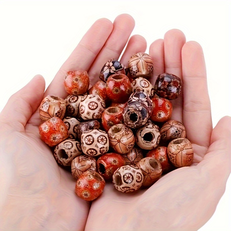 Jewelry Making Colored Wooden Beads Recycled Multi-Color