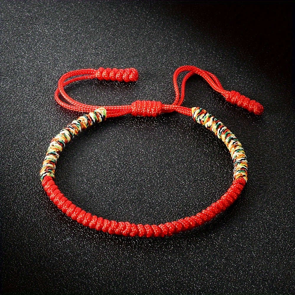 Multicolor Thread Woven Lucky Bracelet Women's Ethnic Jewelry Gift