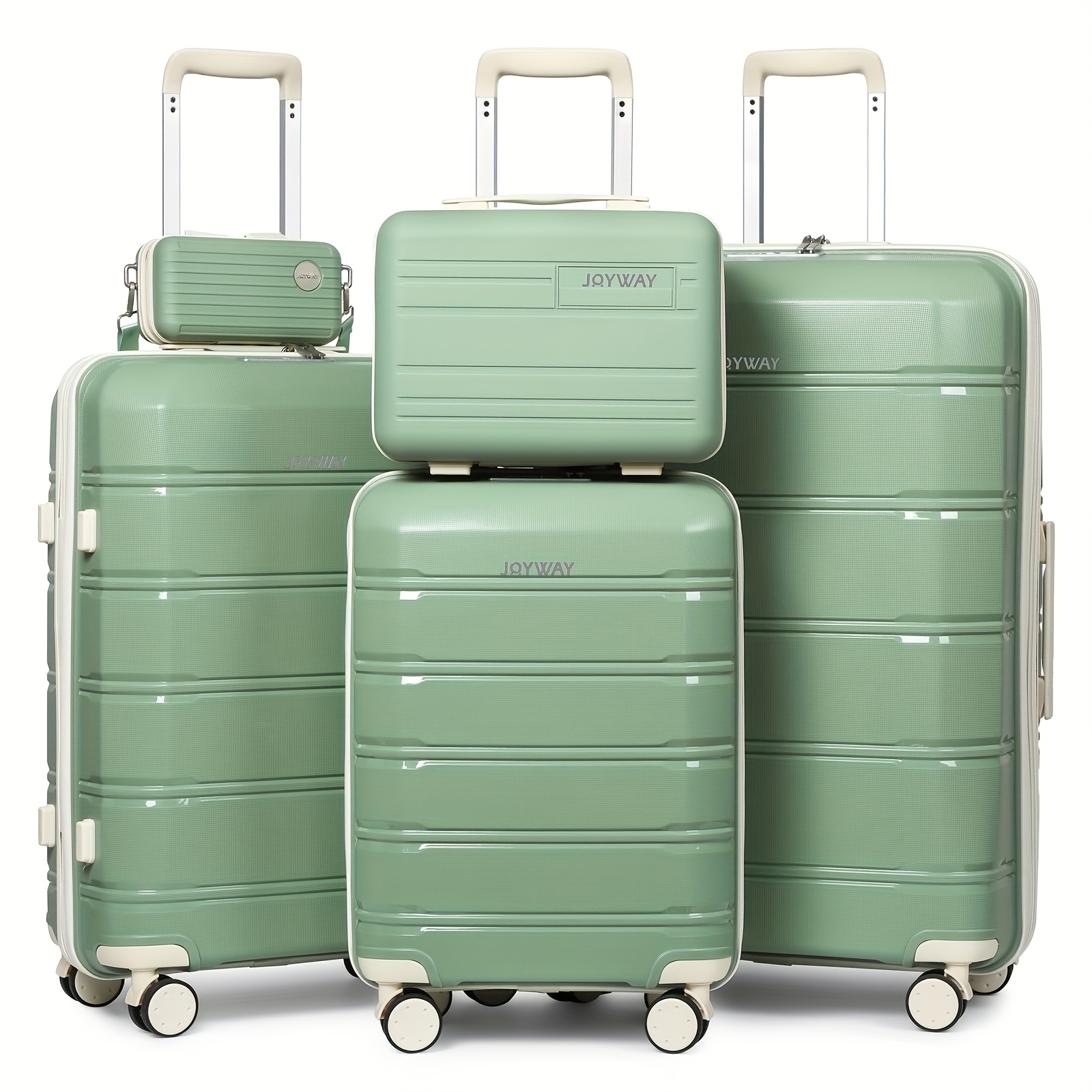 Image of Joyway Luggage Set 20/24/28 Inch, 3pcs Hard Shell Suitcase With Spinner Wheels, Carry-on, Travel Bag And Toiletry Bag Combo For Travel