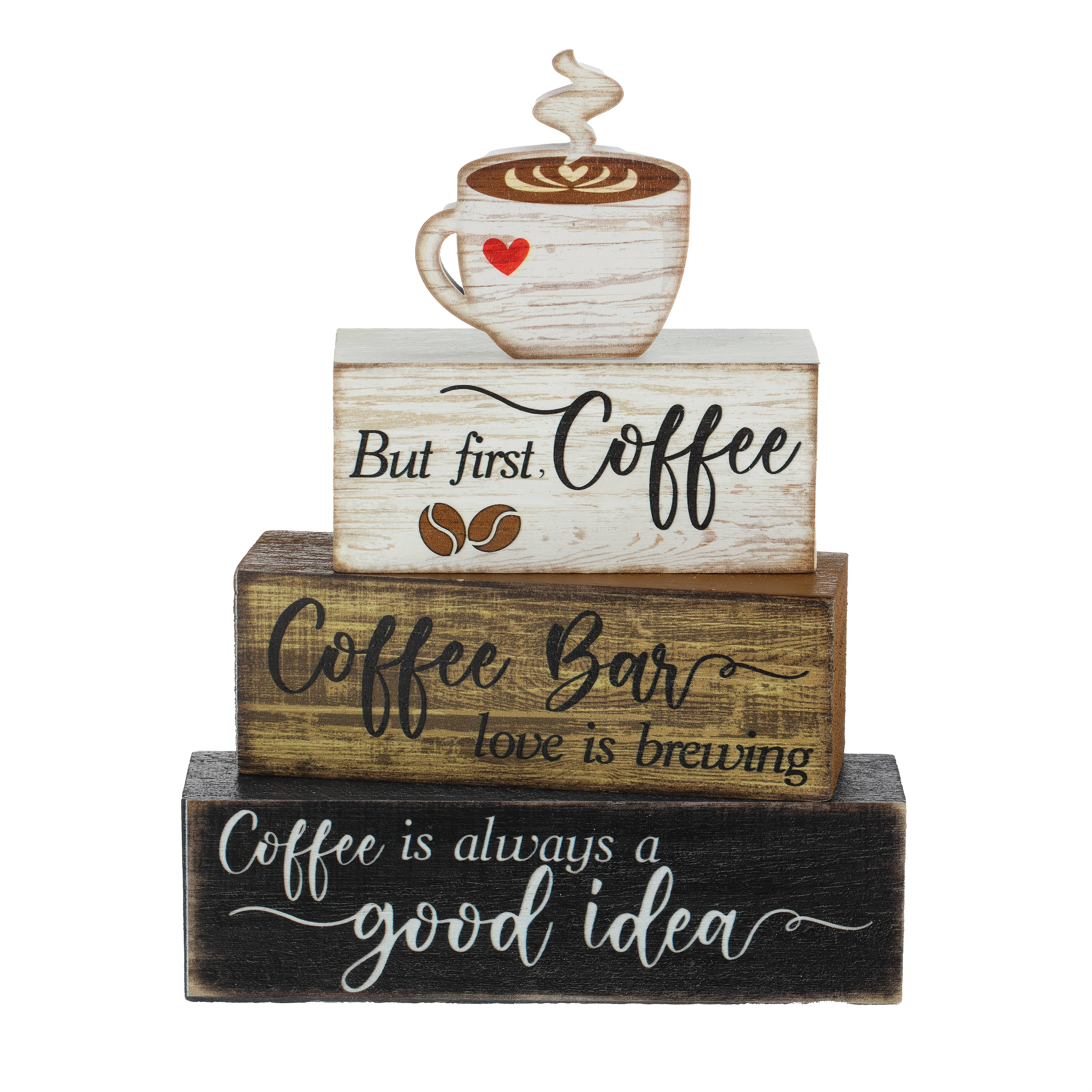 Spanish Kitchen Sign - 'Un Cafecito Para El' Tin Wall Decor, 7x7 Inches, Pre-Drilled For Easy Hanging