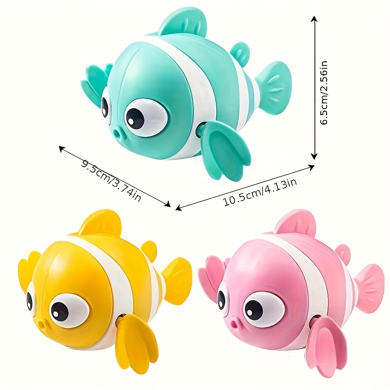 Floating Clown Fish Bath Toy Durable ABS Pool Toy for Kids