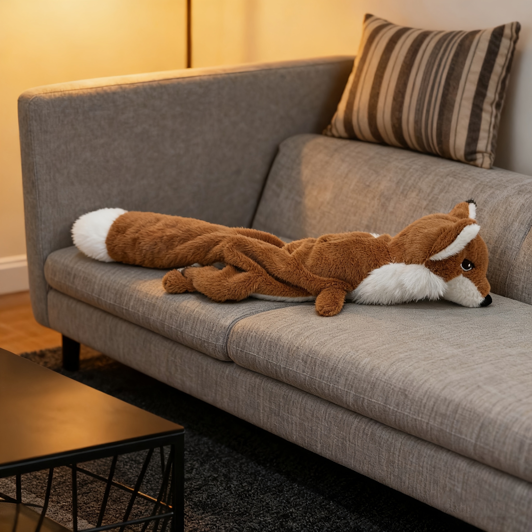Interactive Plush Chew Toy for Dogs, Squeaky Fox Plush