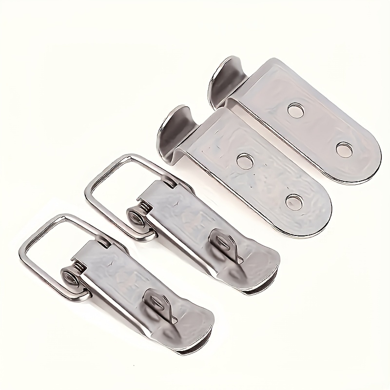 TEMU 4pcs Toggle Latch Spring Tower Hasp, For Boxes, Cases And Wooden Boxes Spring Clip - Durable Snap Lock Mechanism With Serrated Grips For Secure