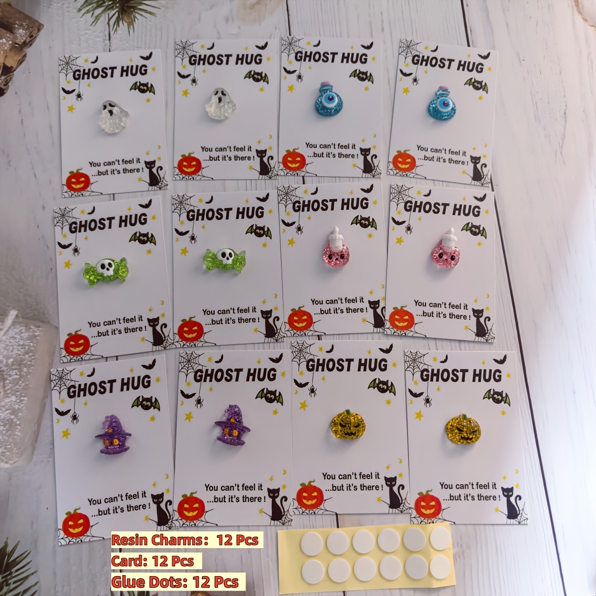 TEMU 12 Sets Halloween Themed Party Gift Bags - , Pumpkin, House, Candle, Bottle, Candy-shaped Multi-item Party Gift Bags, With Card And Double-sided