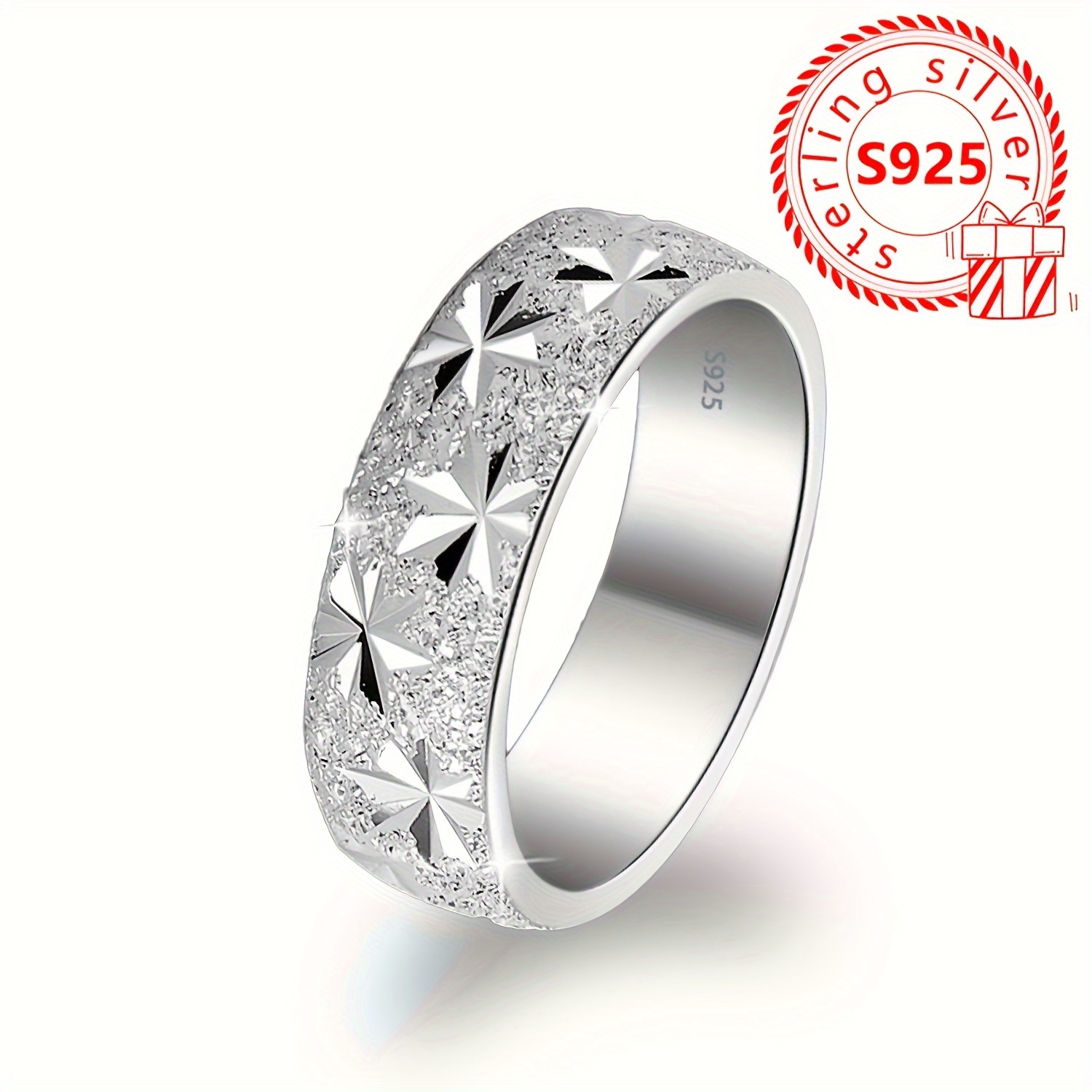 

4.2gs925 Pure Silvery Ring For Women, Fashionable And Ring, , Party And Valentine's Day Gift