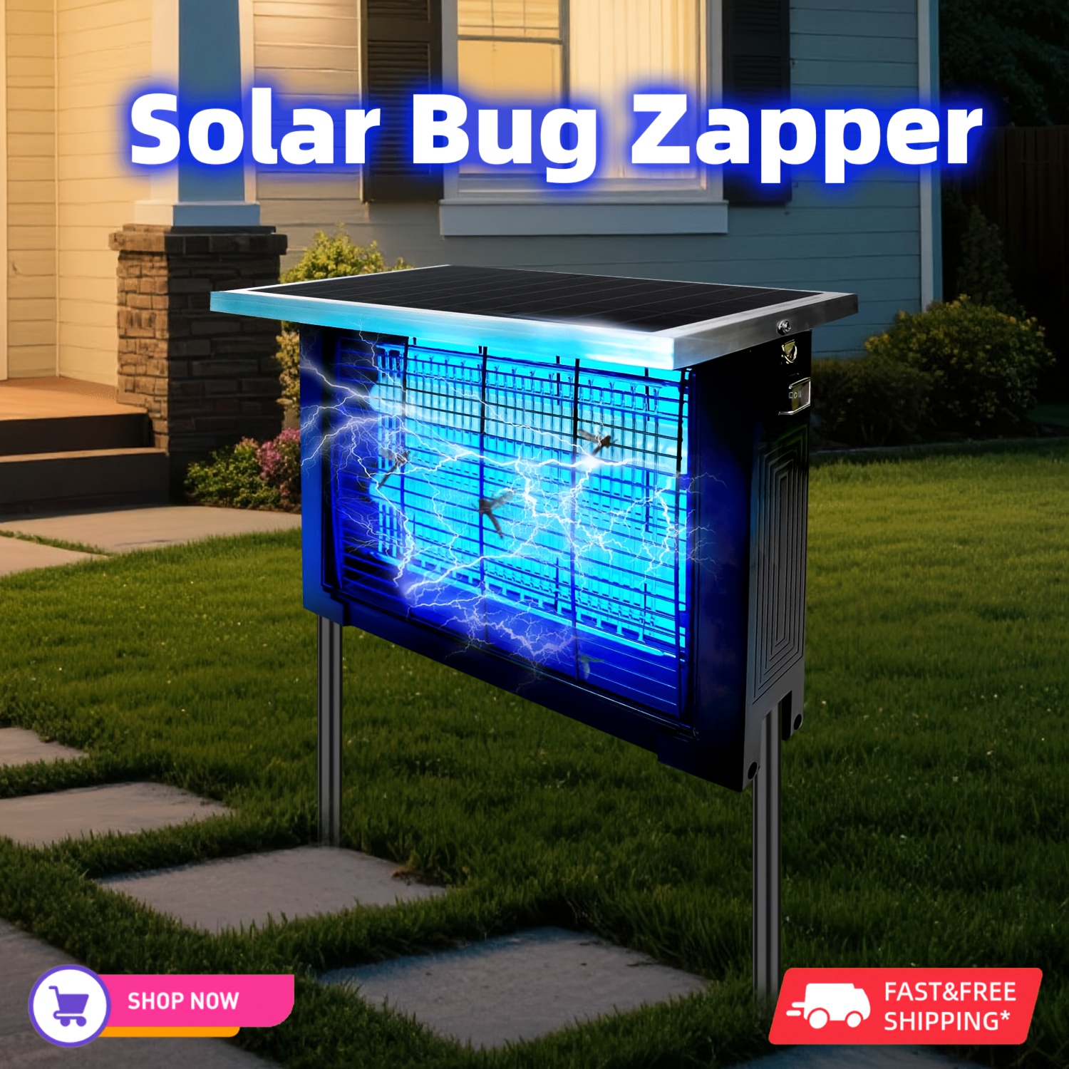 Powerful Large Solar Bug Zapper Outdoor