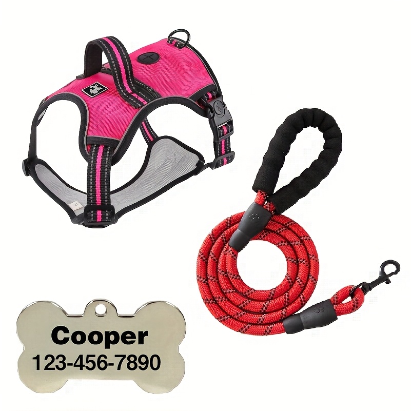 Customizable 2pcs Vest-Style Harness and Leash Set for Dogs